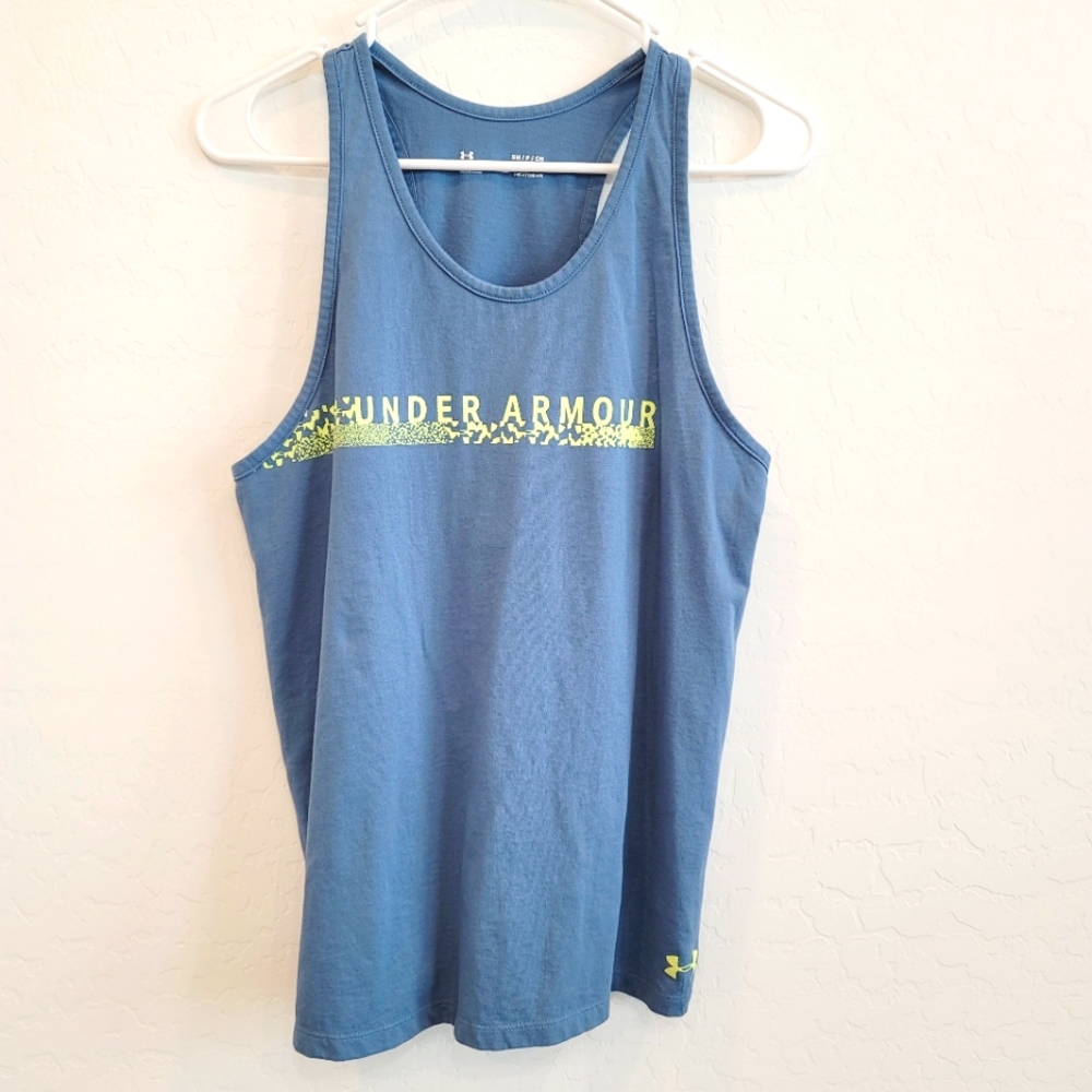 💕 Under Armour Blue Racerback Tank Top Size Small